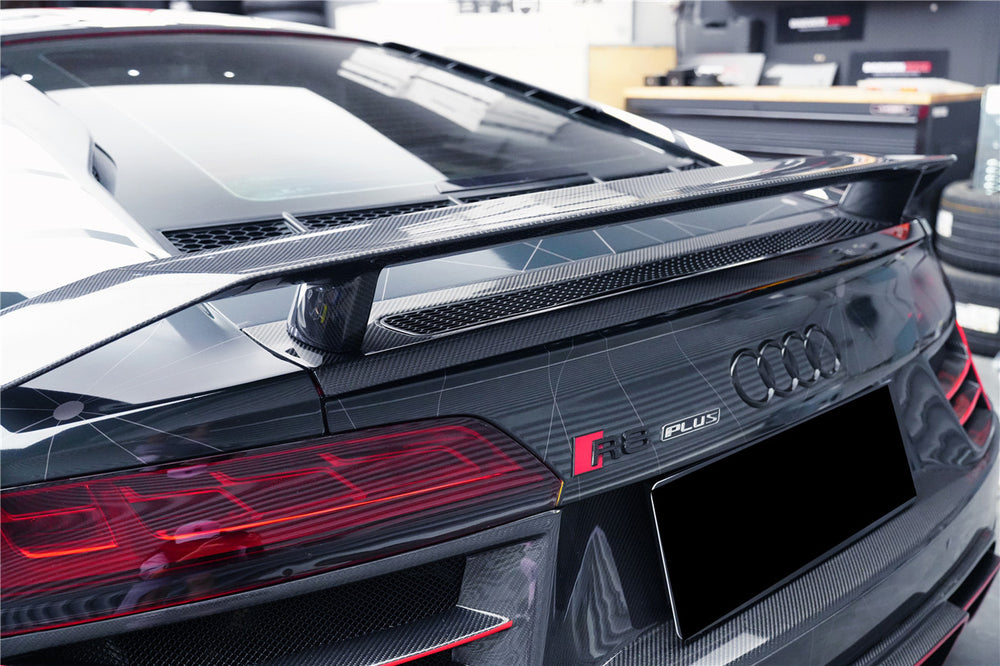 2016-2019 Audi R8 GEN2 V10 PLUS Coupe ONLY GT Style Carbon Fiber Trunk Wing with Base
