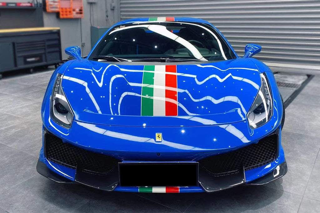 2018-2020 Ferrari 488 Pista Only Partial Carbon Fiber Front Bumper