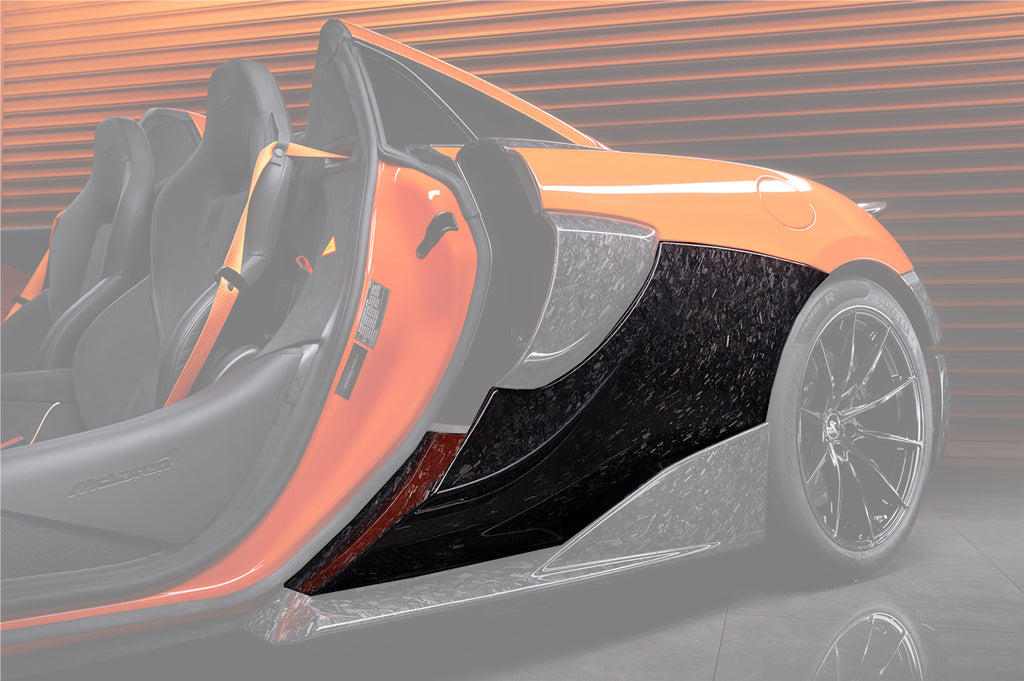 TNI フルカーボン　DURA-ACE 2018-2021 McLaren 600lt Cabon Fiber Quarter Panel Rear Side Skirts