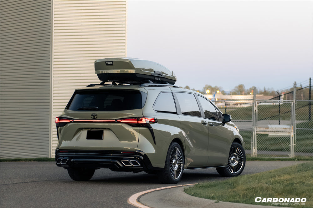 2021-UP Toyota Sienna Thunder Style PP Rear Diffuser with Tips