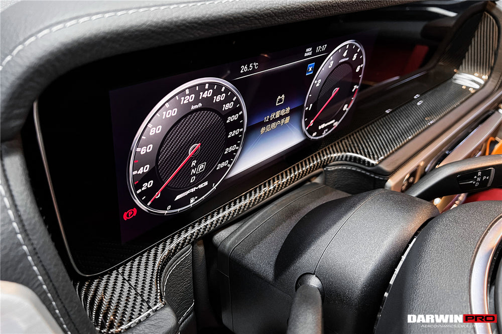 2019-2023 Mercedes Benz W464 G550 G63 AMG G-Class Dry Carbon Fiber Screen Surround Panel Replacement