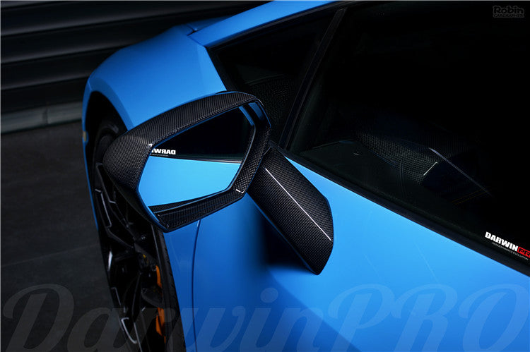 2015-2023 Lamborghini Huracan LP610 & LP580 & EVO & STO & PERFORMANTE Autoclave Carbon Fiber Mirror Housing Repalcement - DarwinPRO Aerodynamics
