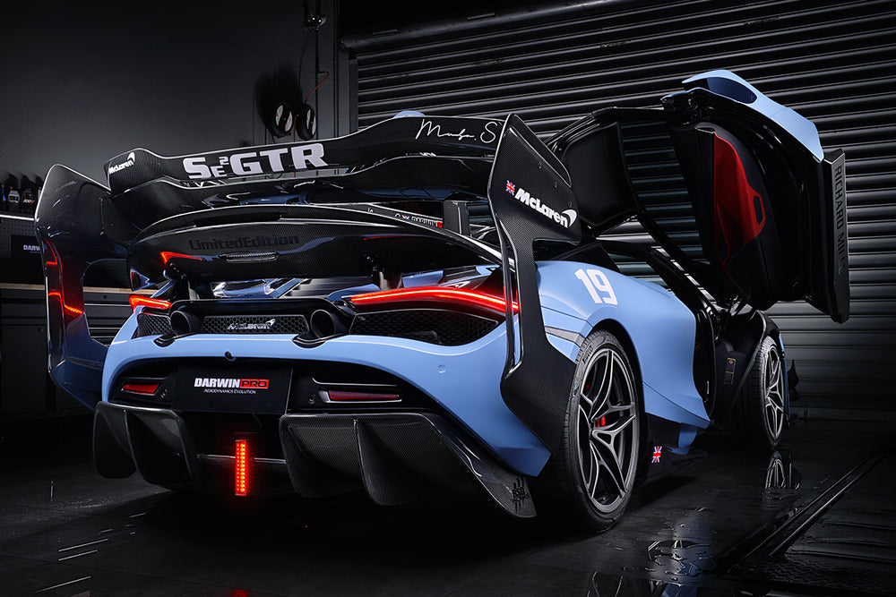2017-2022 McLaren 720s Se²GTR Style Trunk Wing with Side Winglets - DarwinPRO Aerodynamics