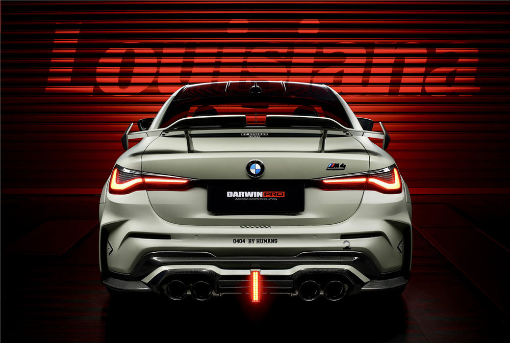 2021-UP BMW M4 G82 & G83 BKSSII Style Rear Bumper with LED Light - DarwinPRO Aerodynamics
