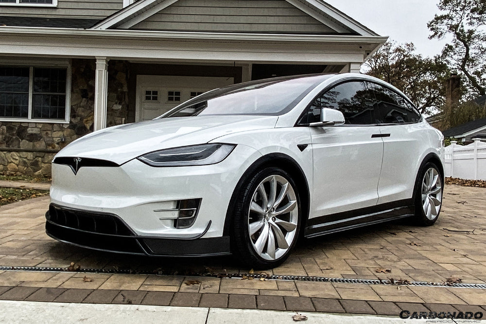 2016-2021 Tesla X SUV RZS Style Carbon Fiber Side Skirts - Carbonado