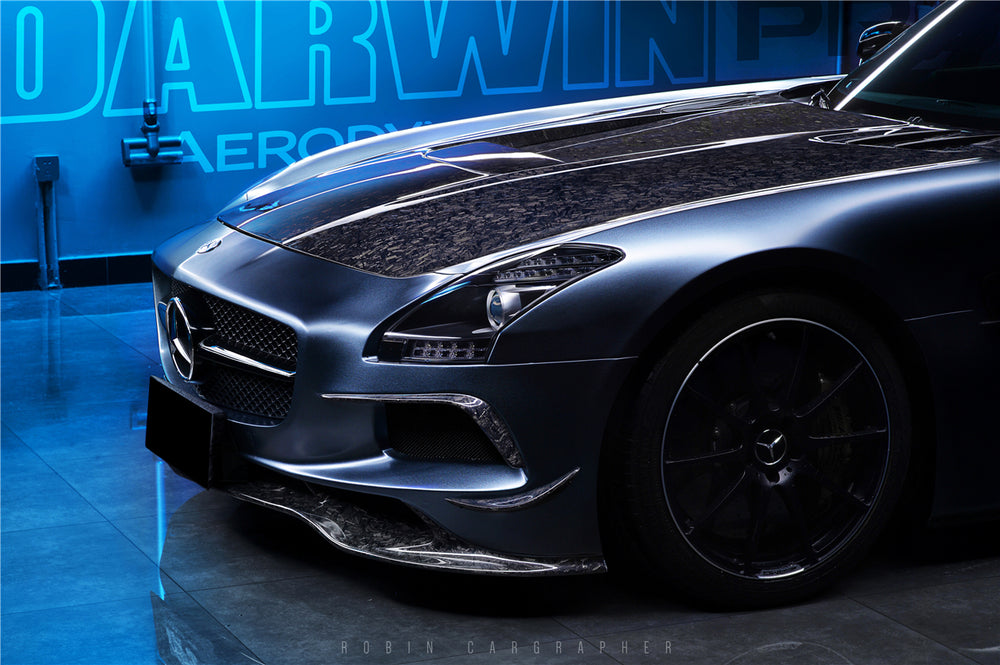 2010-2015 Mercedes Benz W197 SLS AMG BKSS Style Carbon Fiber Hood - DarwinPRO Aerodynamics