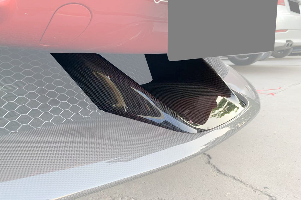 2020-UP Ferrari SF90 Stradale OE Style Autoclave Carbon Fiber Front Bumper Middle Air Vents - Carbonado