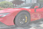  2020-UP Ferrari SF90 Stradale OE Style Autoclave Carbon Fiber Front Bumper Side Air Vents - Carbonado 