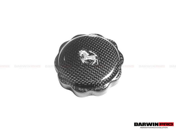 2010-2023 Ferrari (ALL MODELS) Dry Carbon Fiber Oil Cap cover - DarwinPRO Aerodynamics