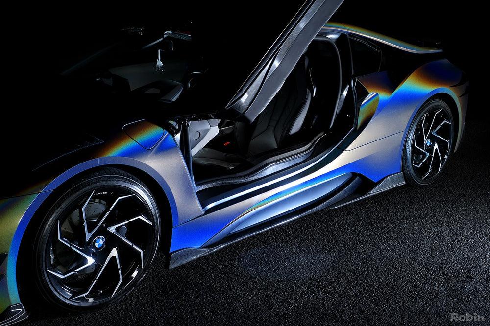 2014-2018 BMW i8 BZK Carbon Fiber Side Skirts - DarwinPRO Aerodynamics