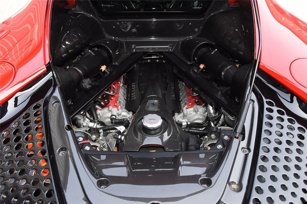 2020-UP Ferrari SF90 Stradale OE Style Autoclave Carbon Fiber Engine Interior