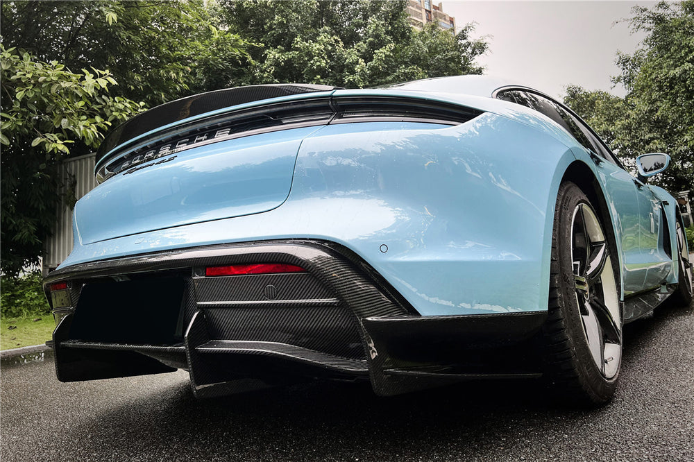 2019-2022 Porsche Taycan/4/4S/GTS/TURBO OD Style Rear Diffuser - Carbonado