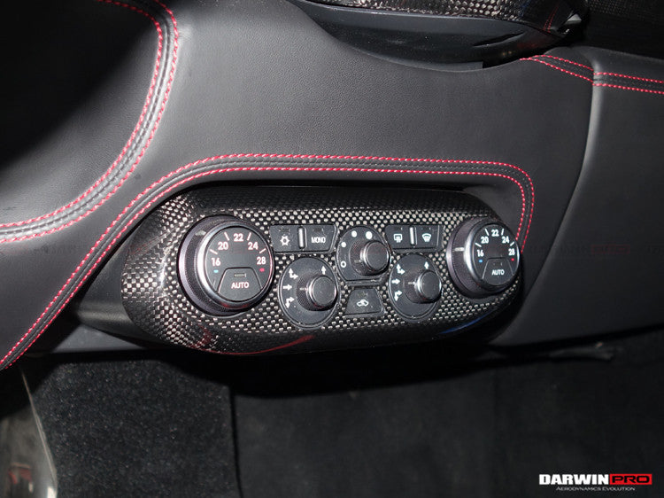 2010-2015 Ferrari 458 Coupe/Spyder/Speciale Dry Carbon Fiber AC Control  Panel Cover