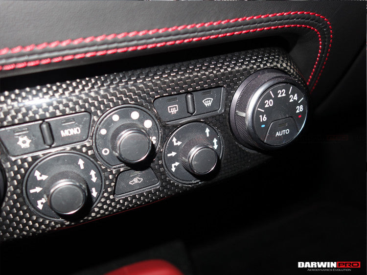 2010-2015 Ferrari 458 Coupe/Spyder/Speciale Dry Carbon Fiber AC Control  Panel Cover