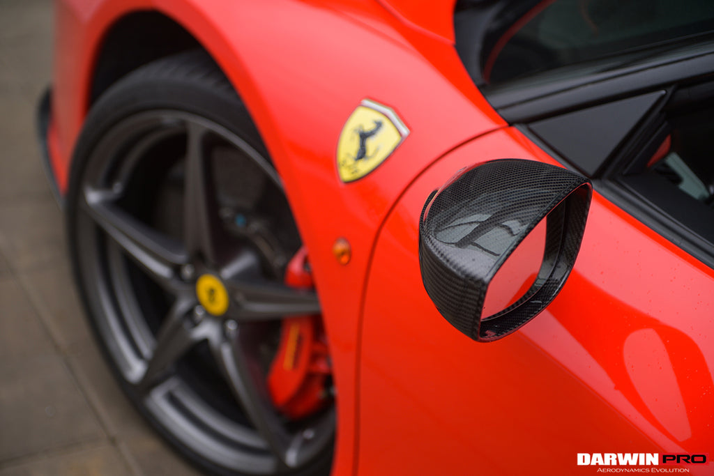 2010-2015 Ferrari 458 Coupe/Spyder/Speciale Dry Carbon Fiber Mirror Housing  Repalcement