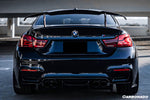  2014-2020 BMW M3 F80 & M4 F82 SM Style Carbon Fiber Rear Caps - Carbonado 