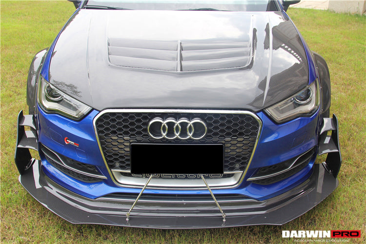 2013-2016 Audi S3/ A3 Sline Sedan BKSS Style Front Lip with Under Board - DarwinPRO Aerodynamics