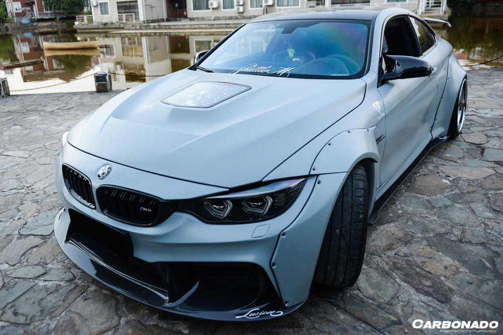 2014-2020 BMW M3 F80 & M4 F82 D3 Style Front Bumper - Carbonado