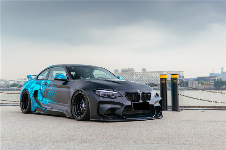  2016-2020 BMW M2 F87 VR Style Kit de cuerpo completo de fibra de carbono parcial