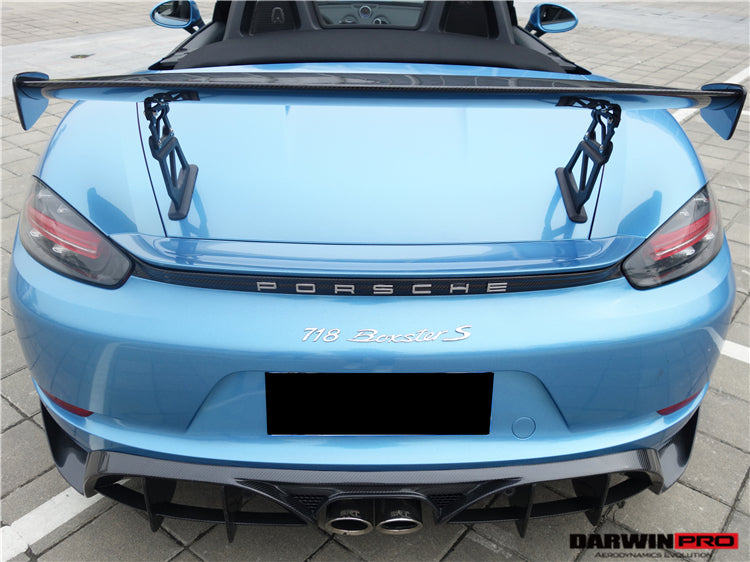 2016-2023 Porsche 718 Boxster BKSS Style  Carbon Fiber Rear Trim - DarwinPRO Aerodynamics