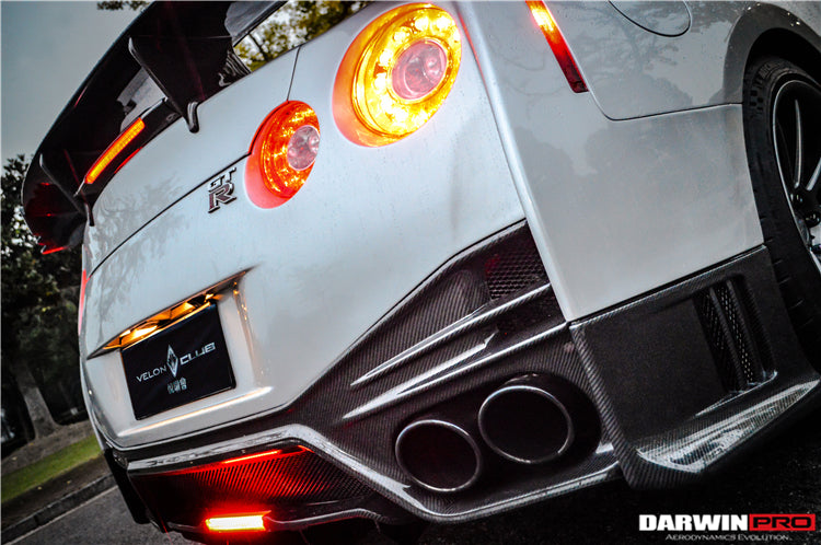2012-2022 Nissan GTR R35 DBA/EBA NSM Style Carbon Fiber Rear Diffuser With LED Light - DarwinPRO Aerodynamics
