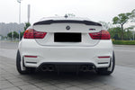  2014-2020 BMW F82/F83 M4 DE Style Rear Diffuser w/ Caps - Carbonado 