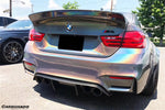  2014-2020 BMW F82/F83 M4 DE Style Rear Diffuser w/ Caps - Carbonado 