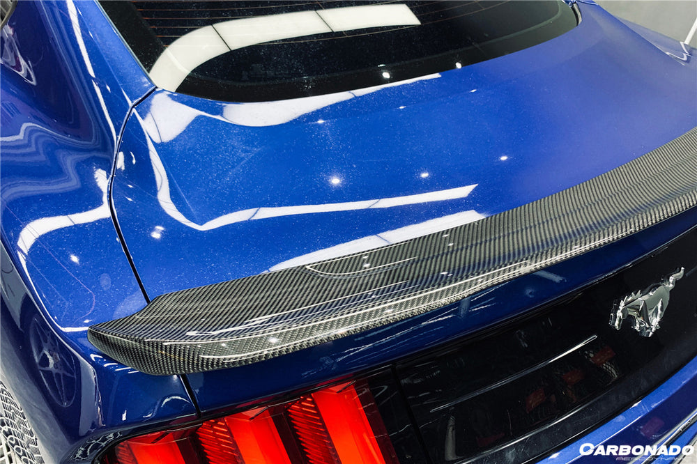 2014-2022 Ford Mustang BM Style Carbon Fiber Trunk Spoiler - Carbonado