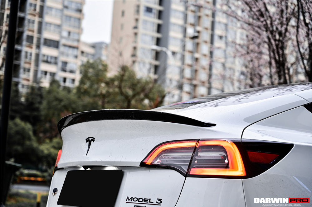 2017-2023 Tesla Model 3 IMP Performance Carbon Fiber Trunk Spoiler - DarwinPRO Aerodynamics