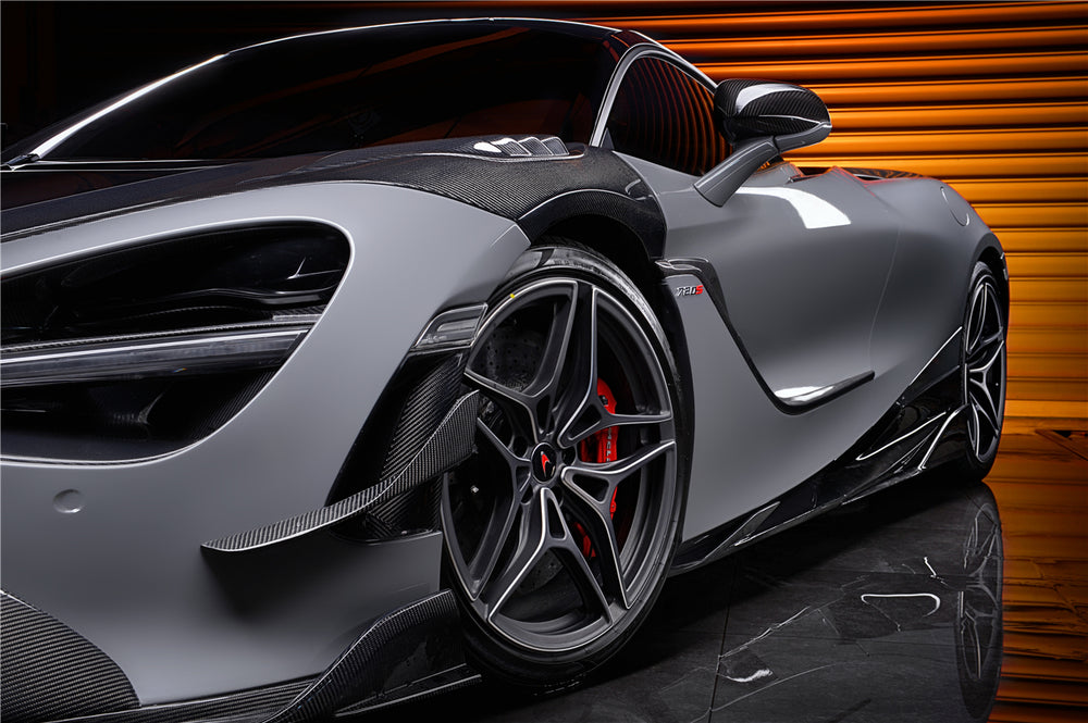 2017-2021 McLaren 720s Se²NWB Style Carbon Fiber Front Bumper Canards