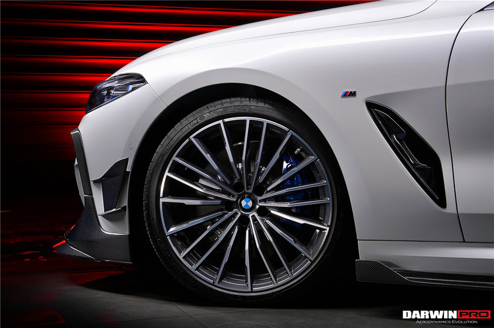 2018-2022 BMW 8 Series G14 Convertible/G15 Coupe/G16 4DR-Gran Coupe 840/850 IMP Performance Carbon Fiber Front Bumper Canards - DarwinPRO Aerodynamics