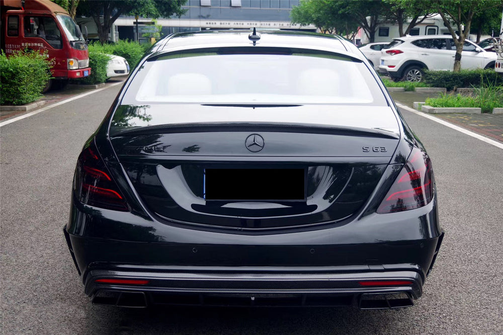 2017-2020 Mercedes Benz S63 W222 Sedan MSY Style Rear Bumper with Exhaust Tips