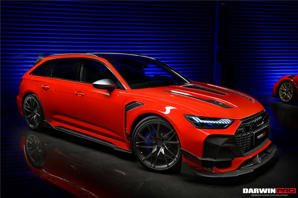 2019-2023 Audi RS6 Avant C8 IMP Performance Partial Carbon Fiber Hood - DarwinPRO Aerodynamics