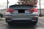  2014-2020 BMW M3 F80 & M4 F82 VA Style Carbon Fiber Rear Diffuser w/ Lip - Carbonado 