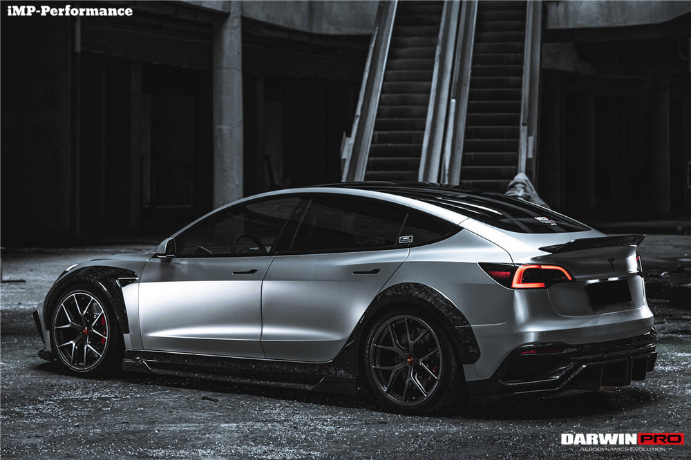 2021-UP Tesla Model 3 IMP Performance Partial Carbon Fiber Rear Bumper - DarwinPRO Aerodynamics