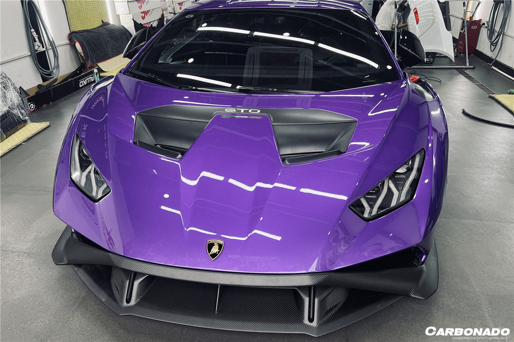 2021-UP Lamborghini Huracan STO Dry Carbon Fiber UP-Front Lip - Carbonado
