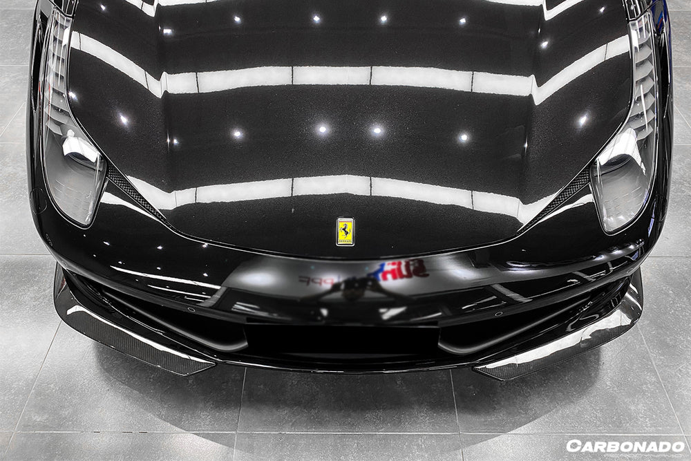 2010-2015 Ferrari 458 Coupe/Spyder AP Style Carbon Fiber Front Lip - DarwinPRO Aerodynamics