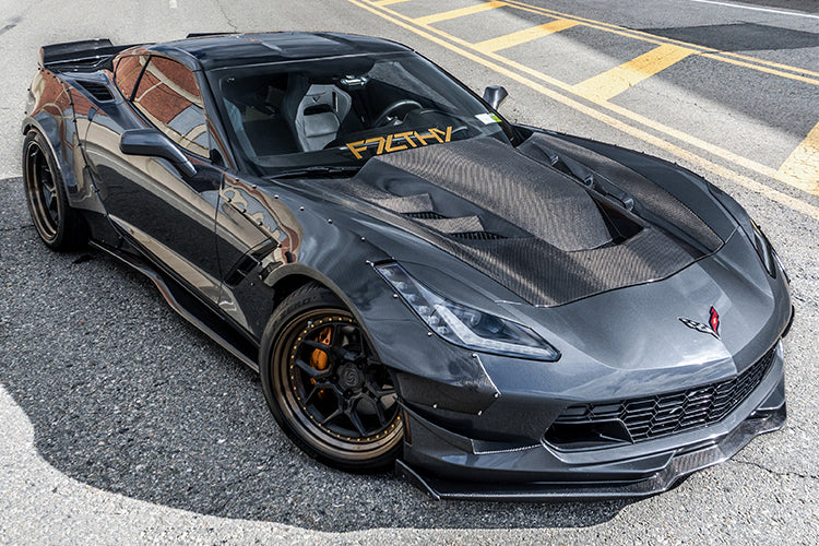 2013-2019 Corvette Z06 Grandsport BKSS Style Carbon Fiber Hood - DarwinPRO Aerodynamics