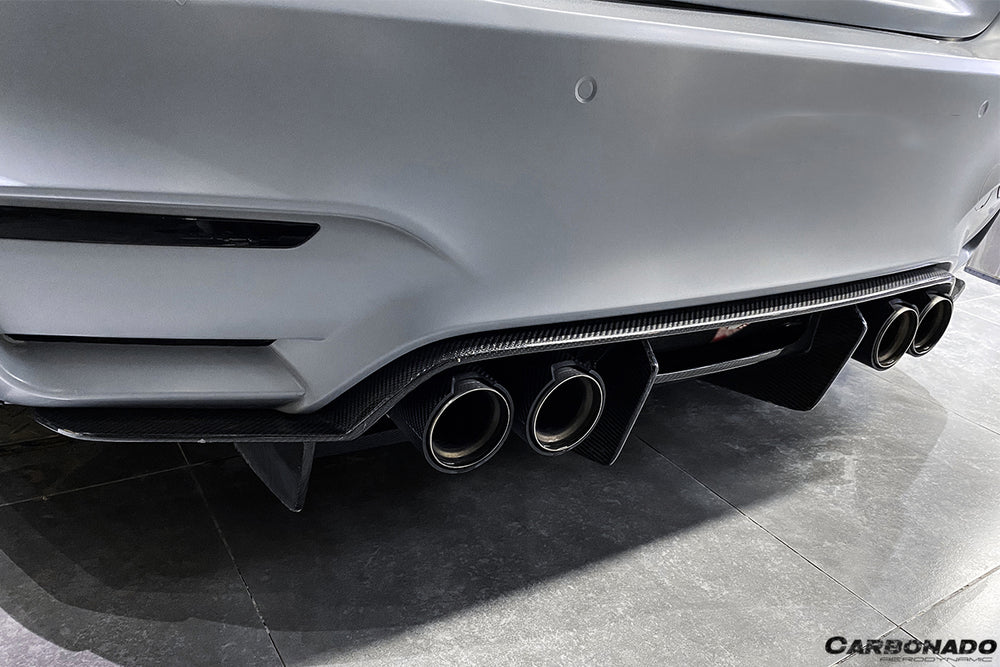 2014-2020 BMW M3 F80 & M4 F82 SM Style Carbon Fiber Rear Lip - Carbonado