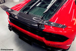  2015-2025 Lamborghini Huracan LP610 & LP580 & EVO & Tecnica VRS Style Carbon Fiber Trunk Spoiler with Base 