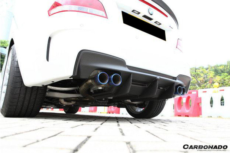 2008-2013 BMW 1M RZ Style Carbon FIber Rear Lip/Diffuser