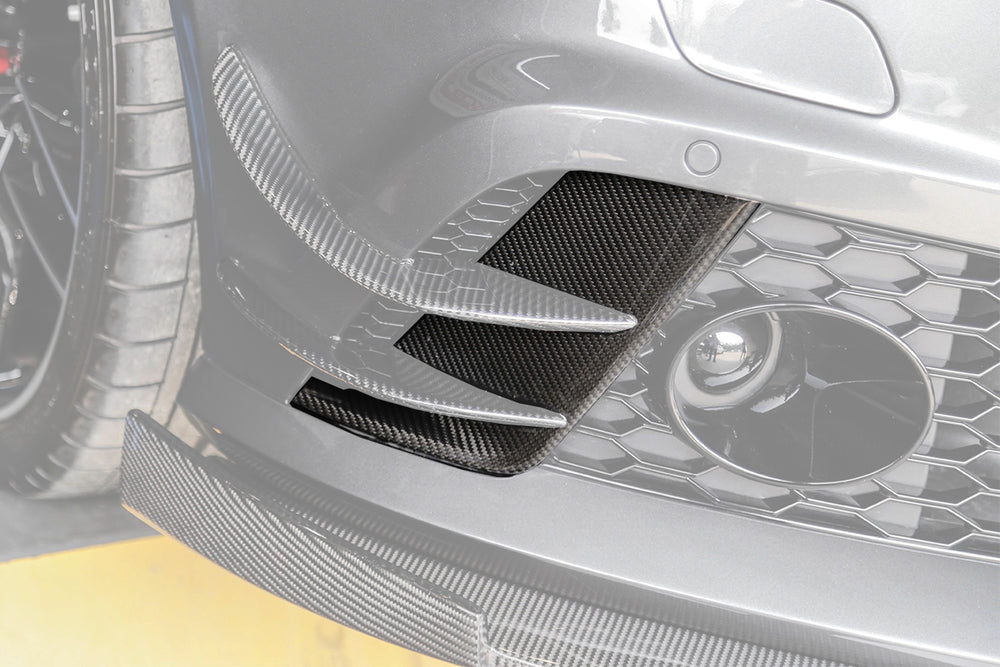 2013-2018 Audi RS6 Avant BS Style Carbon Fiber Front Bumper Caps