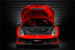  2015-2020 Ferrari 488 GTB & Spyder Pista Style Front Bumper Set W/Hood 