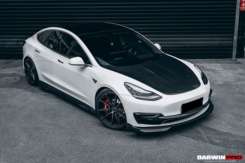 2017-2023 Tesla Model 3 IMP Performance Carbon Fiber Side Skirts - DarwinPRO Aerodynamics