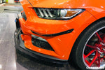  2014-2017 Ford Mustang AR Style Carbon Fiber Front Lip Underboard - Carbonado 