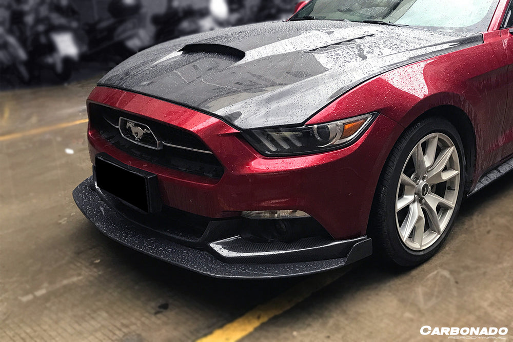 2014-2017 Ford Mustang HY Style Carbon Fiber Front Lip 2PCS - Carbonado
