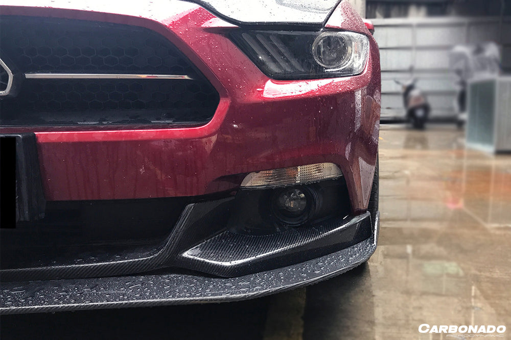 2014-2017 Ford Mustang HY Style Carbon Fiber Front Lip 2PCS - Carbonado
