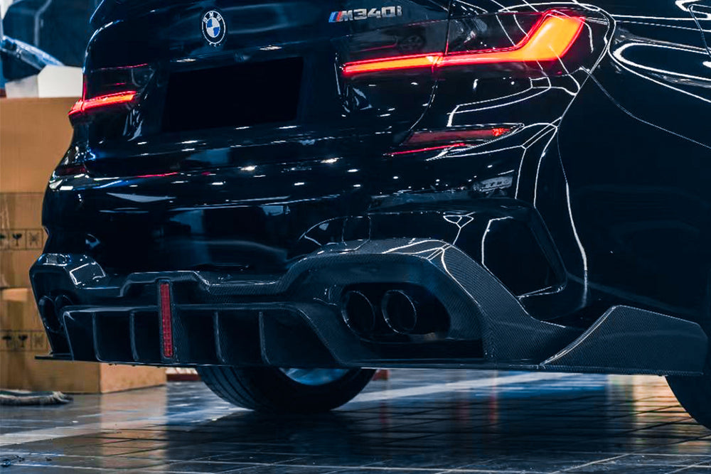 2019-2023 BMW 3 Series G20/G28 BKSS Style Carbon Fiber Rear Diffuser (With 4 Exhaust tips) - DarwinPRO Aerodynamics