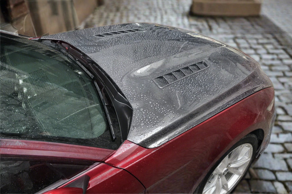 2014-2017 Ford Mustang  GT/V6 TRU Style Carbon Fiber Hood - Carbonado