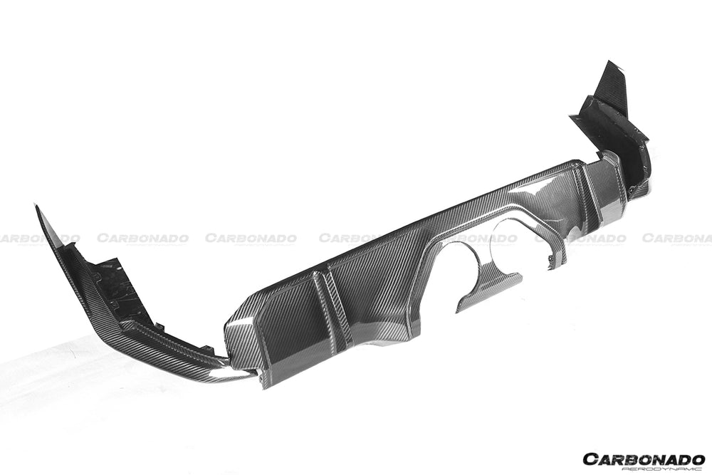 2021-UP BMW M3 G80 MP Style DRY Carbon Fiber Middle Rear Lip with Caps - Carbonado